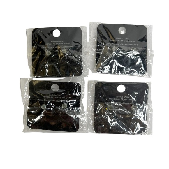 Lot of 4 New Paparazzi LOVE Enamel Spell Out Pierced Earrings - Picture 7 of 11